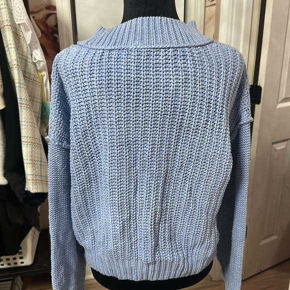 Free People Bell Song sweater Blue size L - Picture 2 of 7